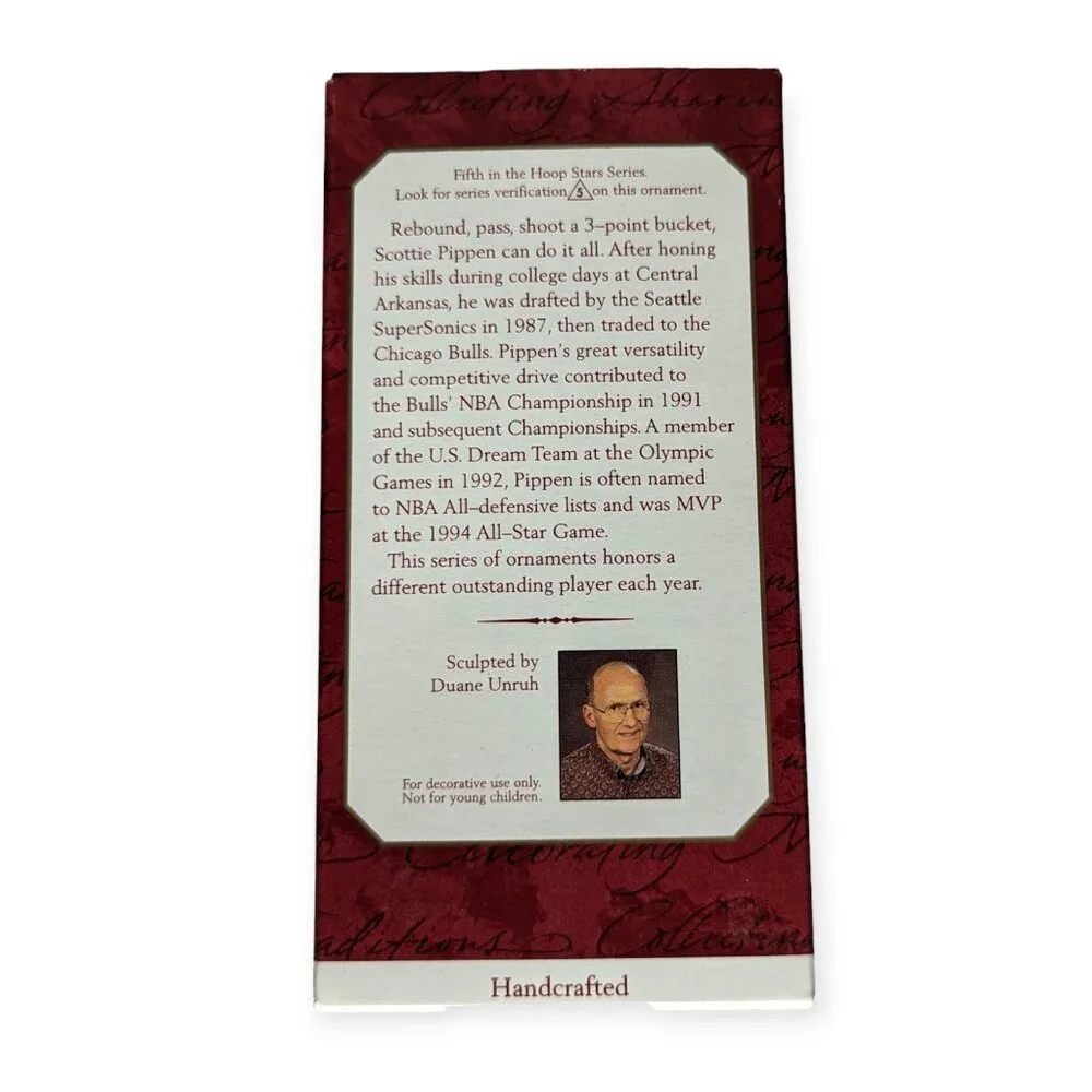 Vintage 1999 Hallmark Keepsake Ornament Scottie Pippen Hoop Stars Chicago Bulls
